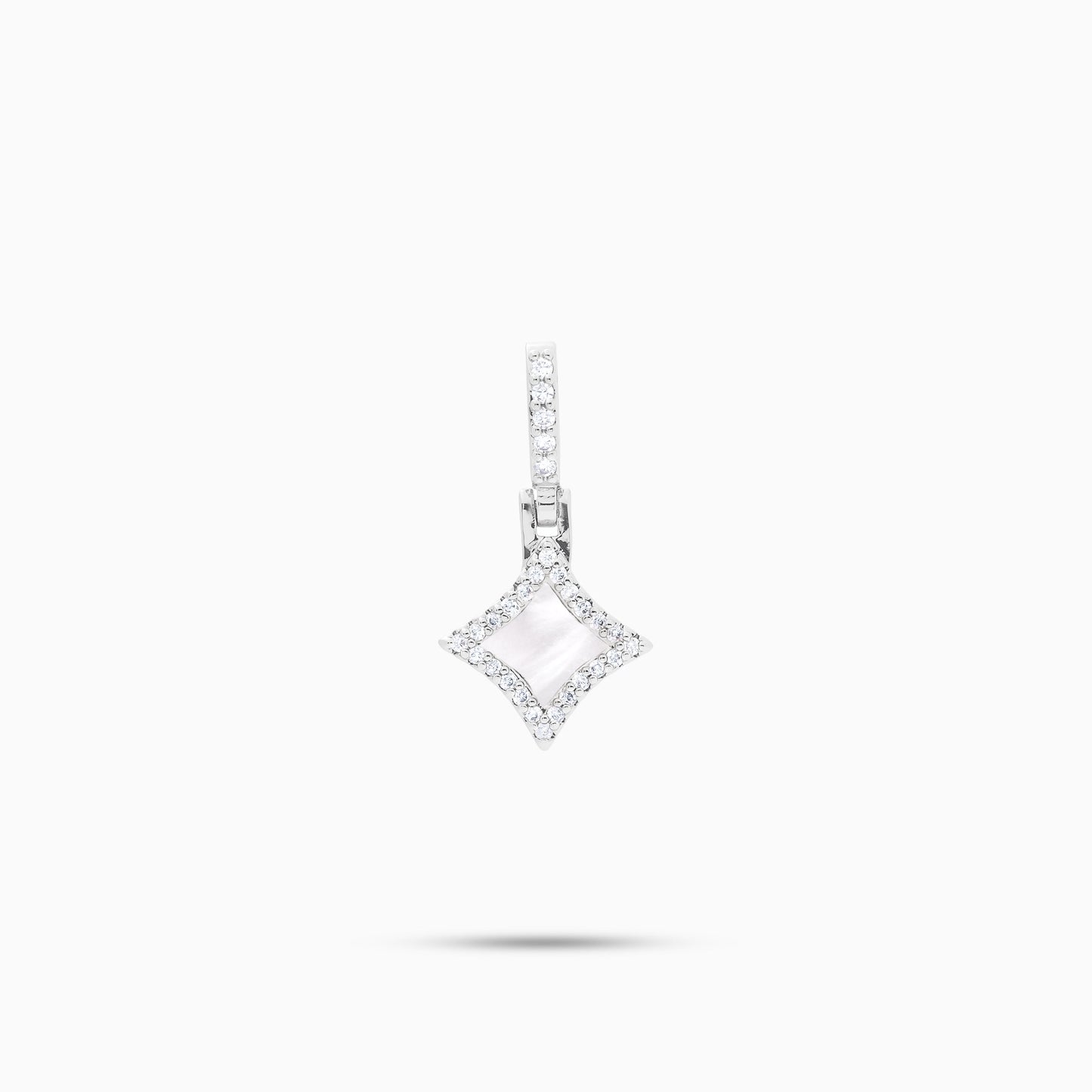 Star argentée - Motif Blanc