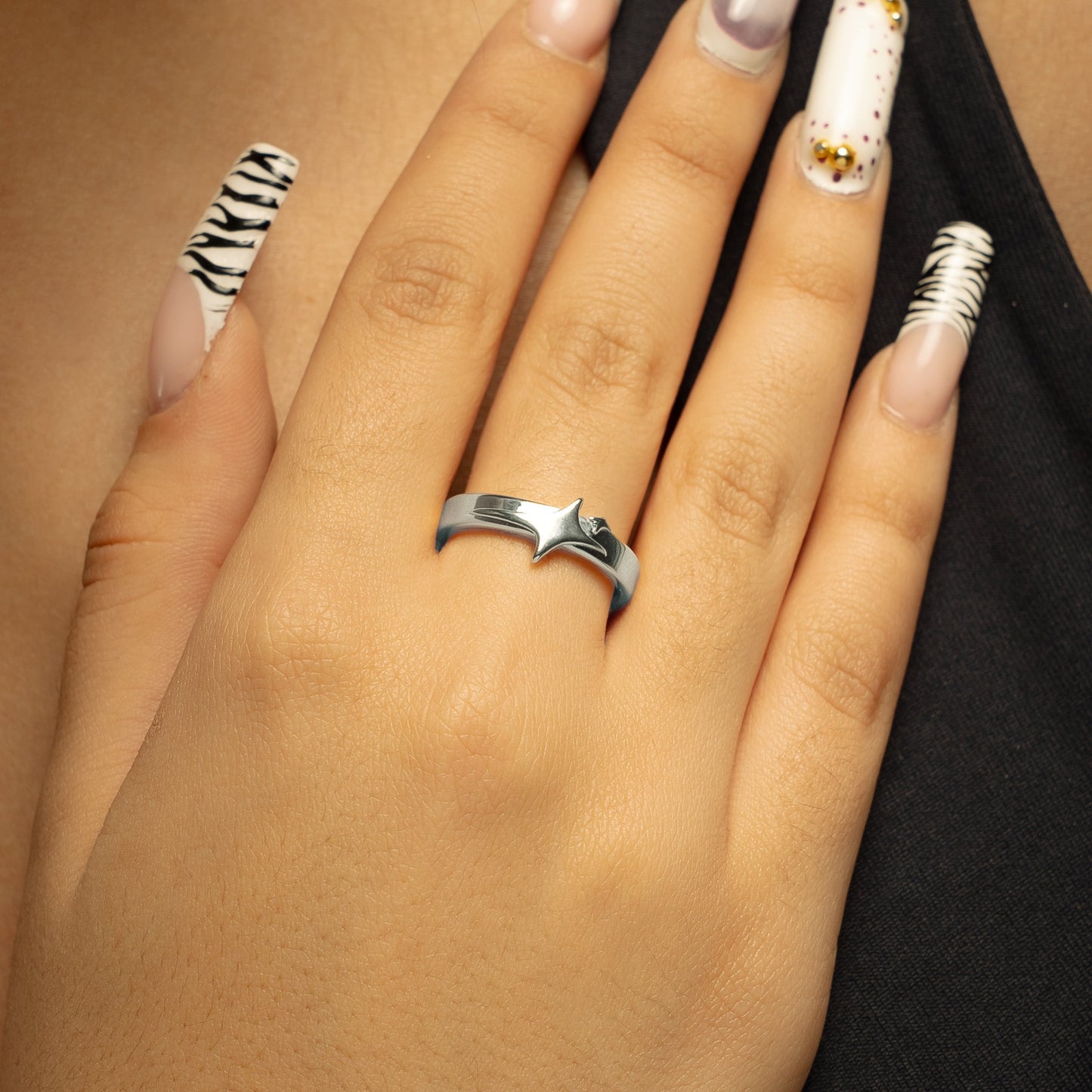 Signature ring argentée