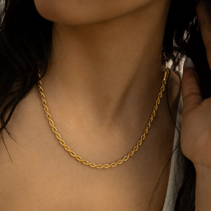 Chaîne Rope 4 mm dorée