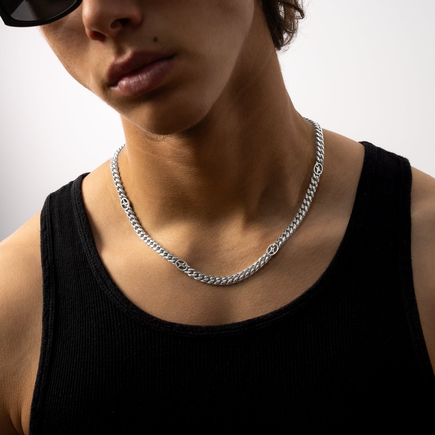 Chaîne Cuban link 6 mm Signature Argentée