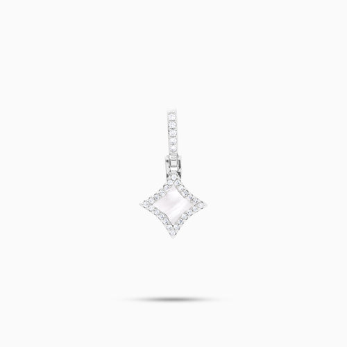 Star argentée - Motif Blanc