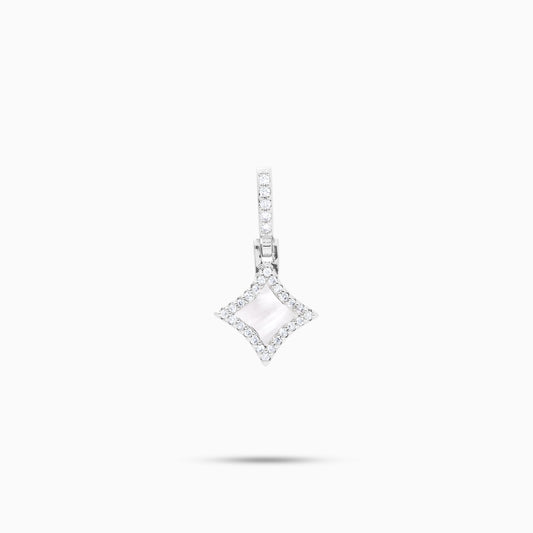 Star argentée - Motif Blanc