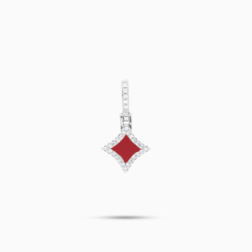 Star argentée - Motif Rouge