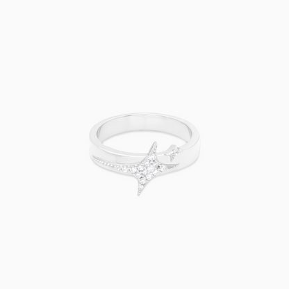 Iced signature ring argentée
