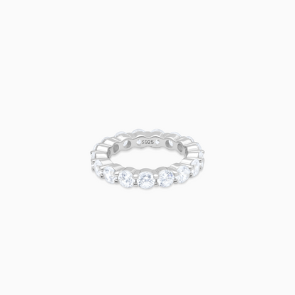 Eternity ring argentée - Blanc