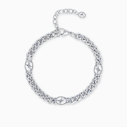 Bracelet Cuban link 6 mm Signature Argenté