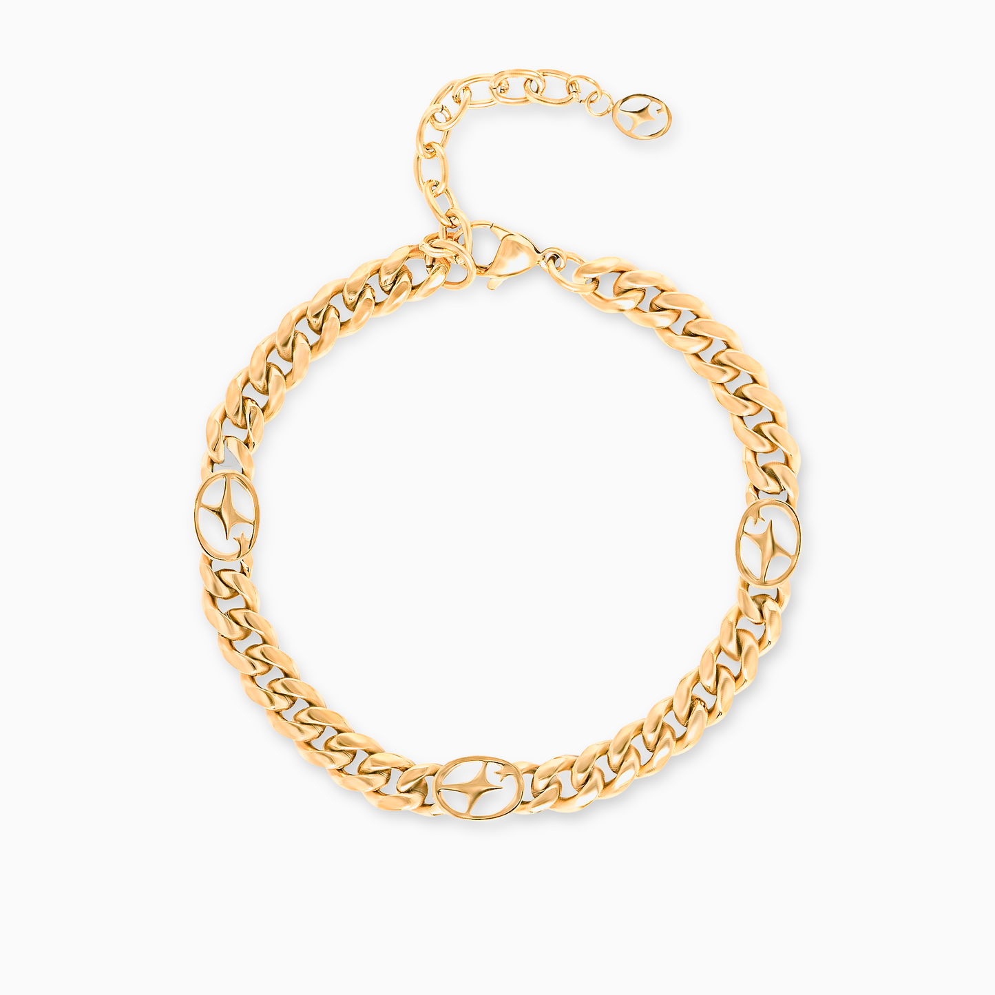 Bracelet Cuban link 6 mm Signature Doré