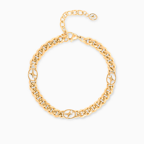 Bracelet Cuban link 6 mm Signature Doré