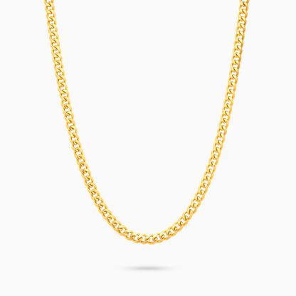 Chaîne Cuban link 3 mm dorée