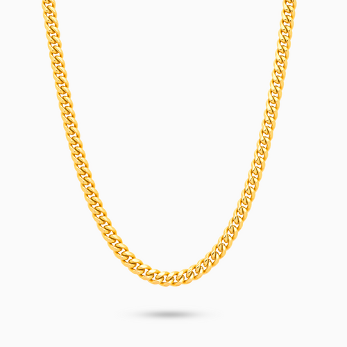 Chaîne Cuban link 5 mm dorée