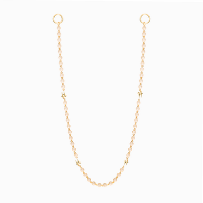 Wallet Chain Iced Bead link Signature Dorée