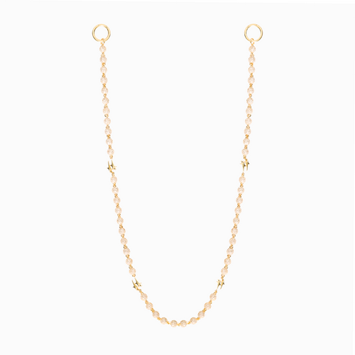 Wallet Chain Iced Bead link Signature Dorée
