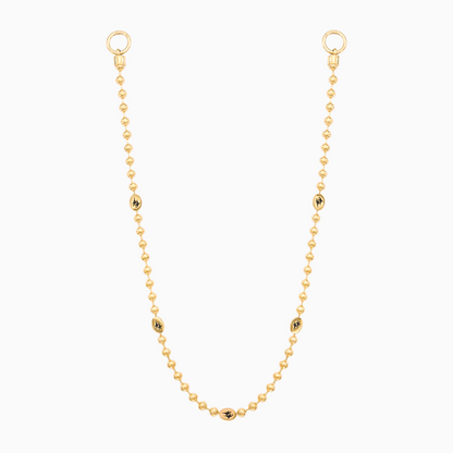 Wallet Chain Bead link Signature Dorée