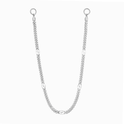 Wallet Chain Cuban link Signature 8 mm Argentée