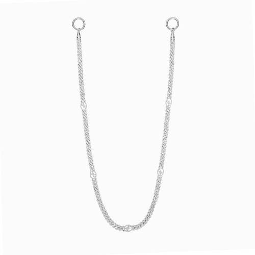 Wallet Chain Iced Cuban link Signature 5 mm Argentée