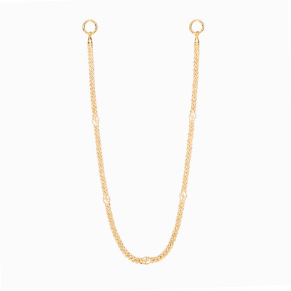 Wallet Chain Iced Cuban link Signature 5 mm Dorée