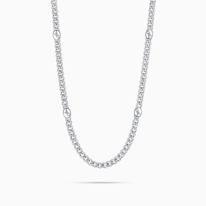 Chaîne Cuban link 4 mm Signature Argentée