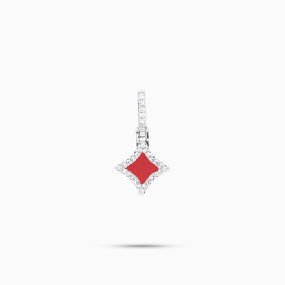 Star argentée - Motif Rouge