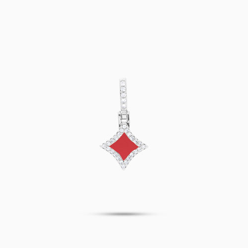 Star argentée - Motif Rouge