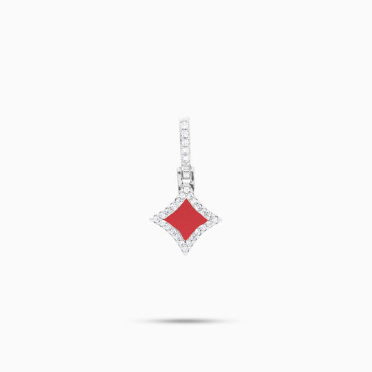 Star argentée - Motif Rouge