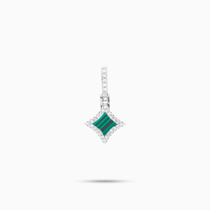 Star argentée - Motif Vert