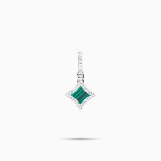 Star argentée - Motif Vert
