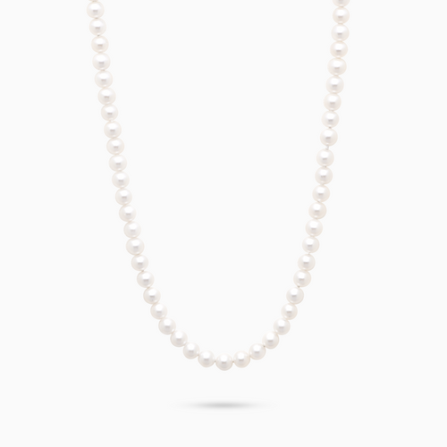 Chaîne perlée 4 mm argentée